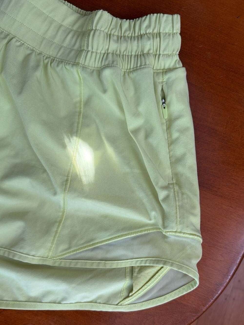 lululemon Hotty Hot High-Rise Lined Short 4" in Crispin Green - Picture 2 of 5